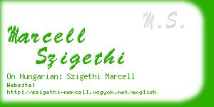 marcell szigethi business card